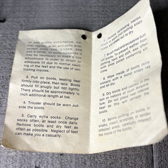 Vintage RO-SEARCH Combat Boots 9” 5-85 Waffle Sole US Military Black Size 10.5R - Picture 7 of 13